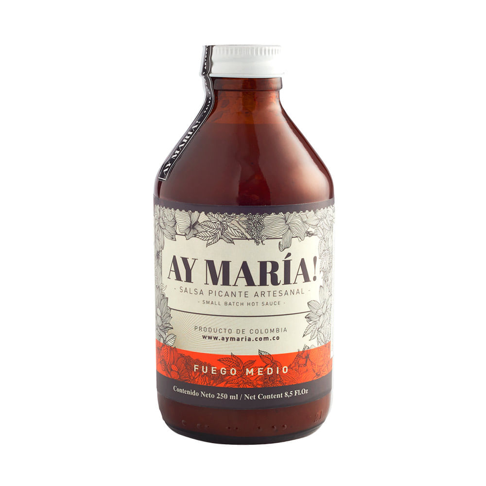 Salsa Ay Maria picante artesanal fuego mediox250ml