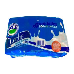 Leche semideslactosada El Zarzal x6und x900ml c-u