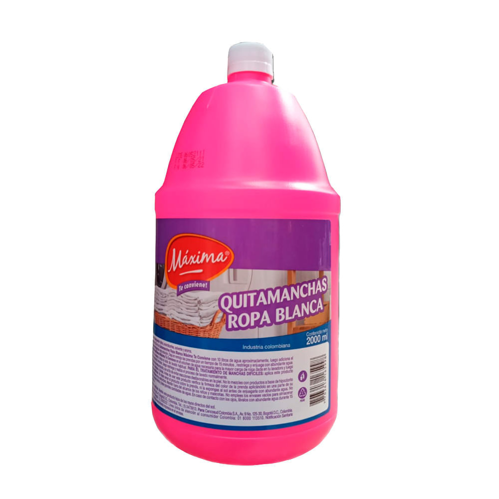 Quitamanchas Máxima ropa blanca x2000ml