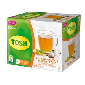 Infusión caliente Tosh mango coco x 20 und x 24g