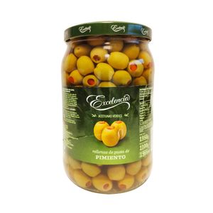 Aceitunas excelencia verdes rell.pimiento x1100g