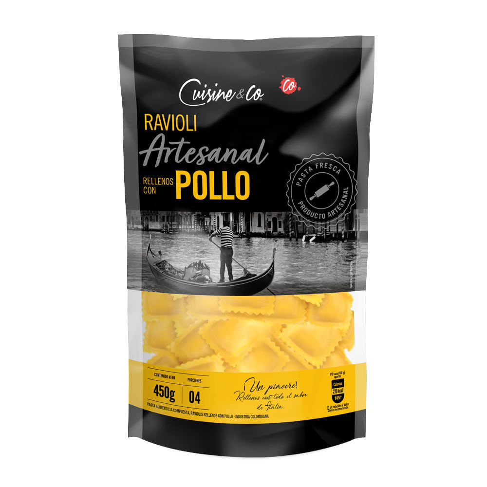 Ravioli Cuisine & Co artesanal pollo x450g