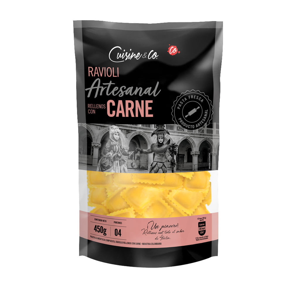Ravioli Cuisine & Co artesanal carne x450g