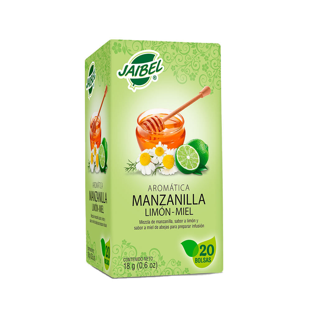 Aromatica jaibel manzanilla limon miel x20und x18g net