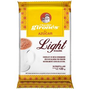 Chocolate Girones light sin azúcar 16 pastillas x125g