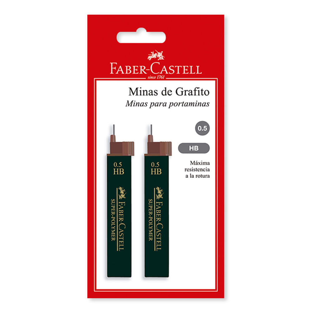 Minas Faber Castell 0.5mm hb x2und