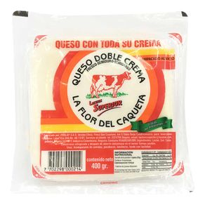 Queso doble crema La Flor Del Caquetá x400g