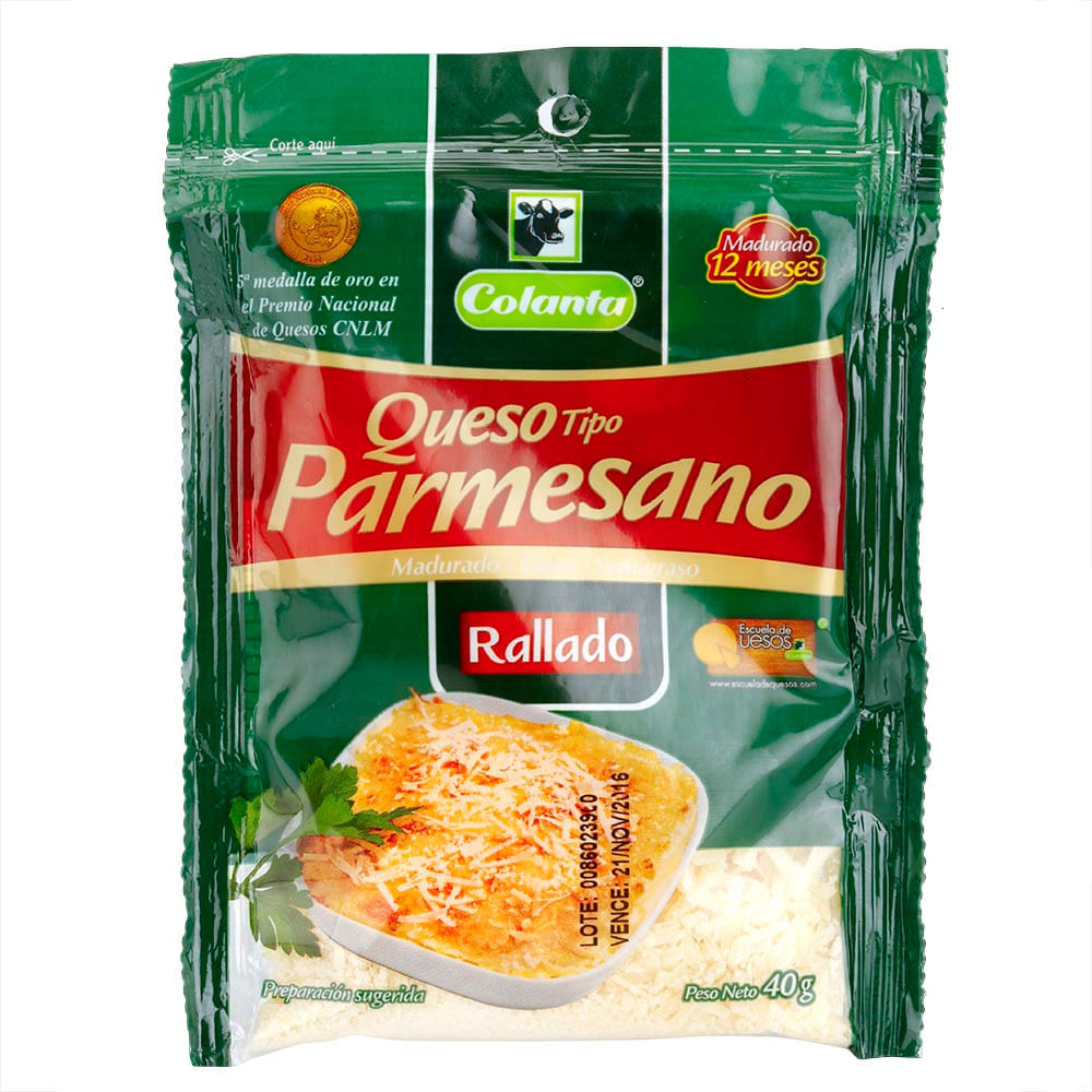 Queso parmesano Colanta bolsa x40g