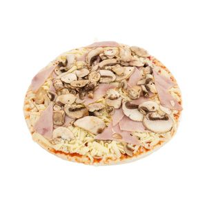 Pizza jamón y champiñón familiar