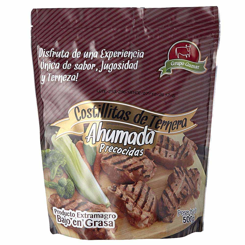 Costillas de ternera Grupo Gumar ahumadas paquete x500g