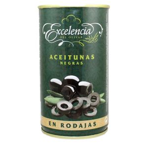 Excelencia del olivar aceitunas negras en rodajas x 300g