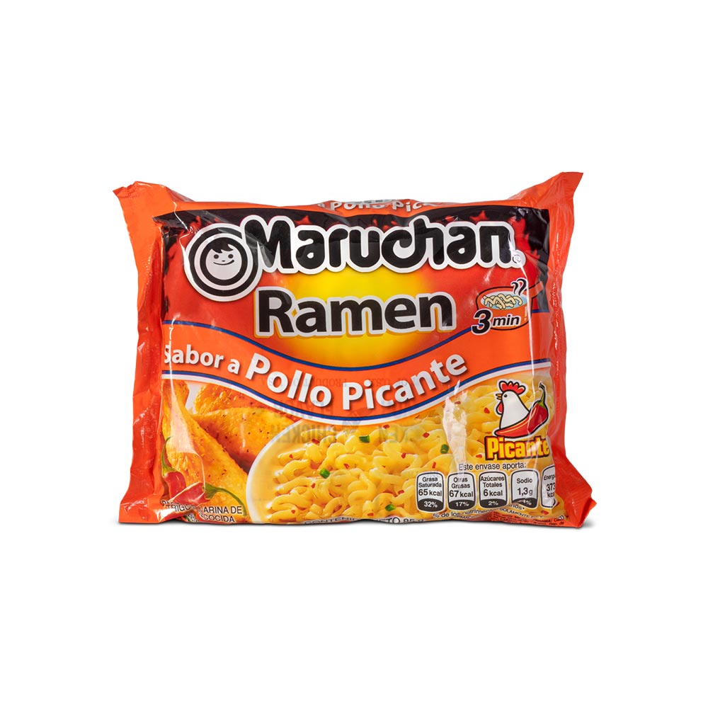 Sopa de pasta instantánea pollo picante Maruchan x 85g.