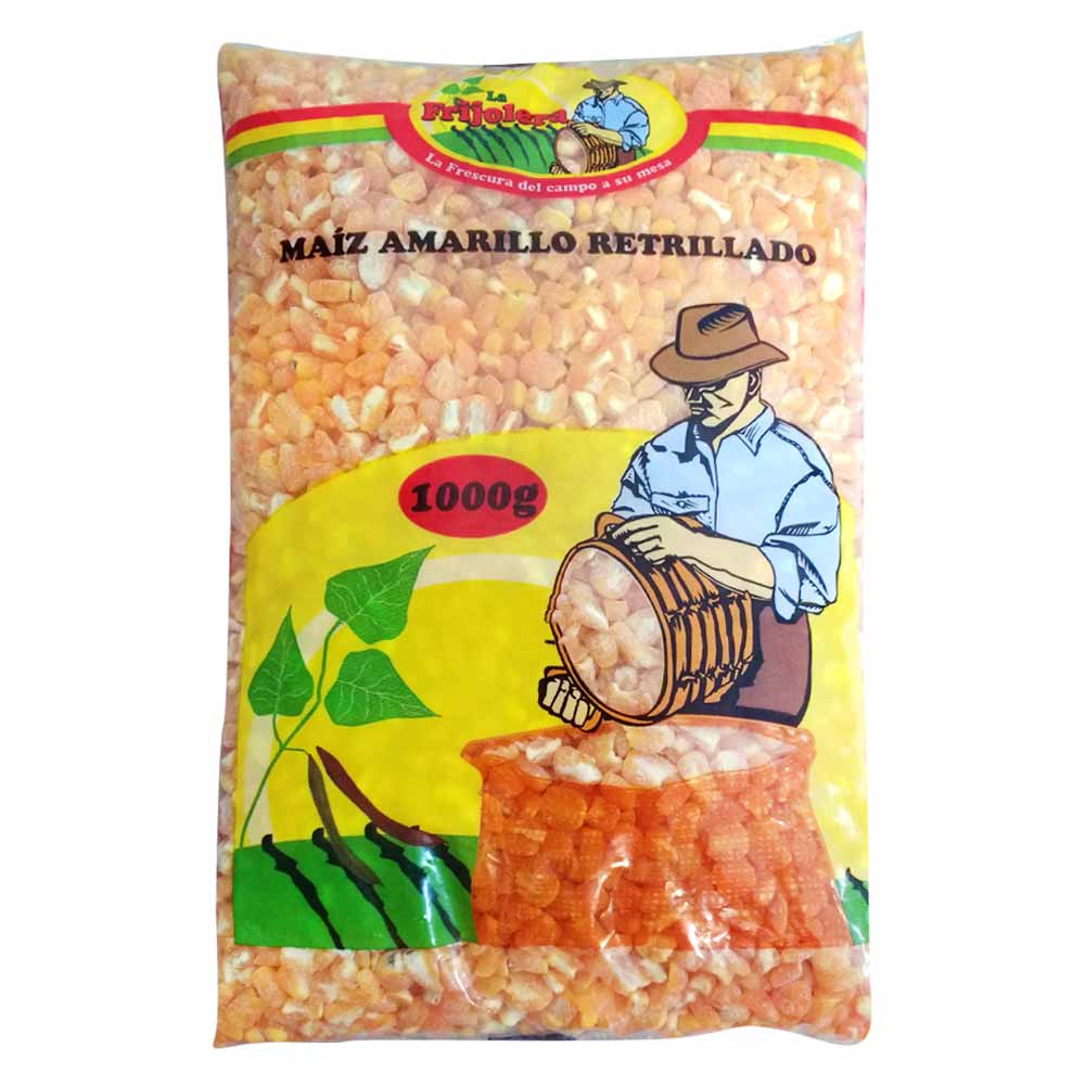 Maíz La Frijolera retrillado amarillo x1000g