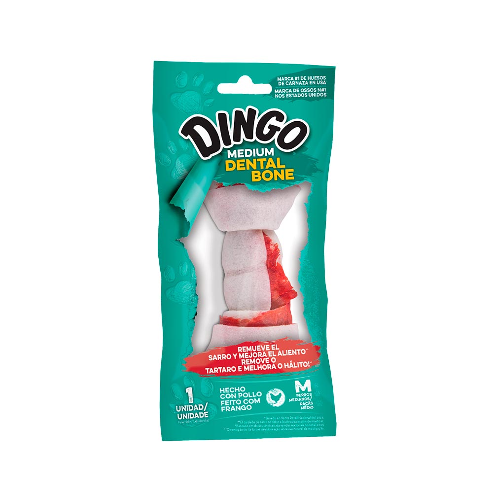Hueso Dingo Dental Bone Medium x1und