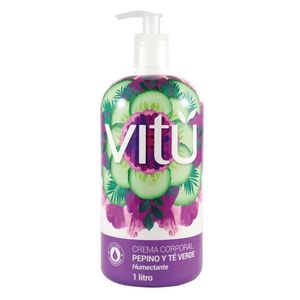 Crema Corporal Pepino y Té Verde Vitú 1l