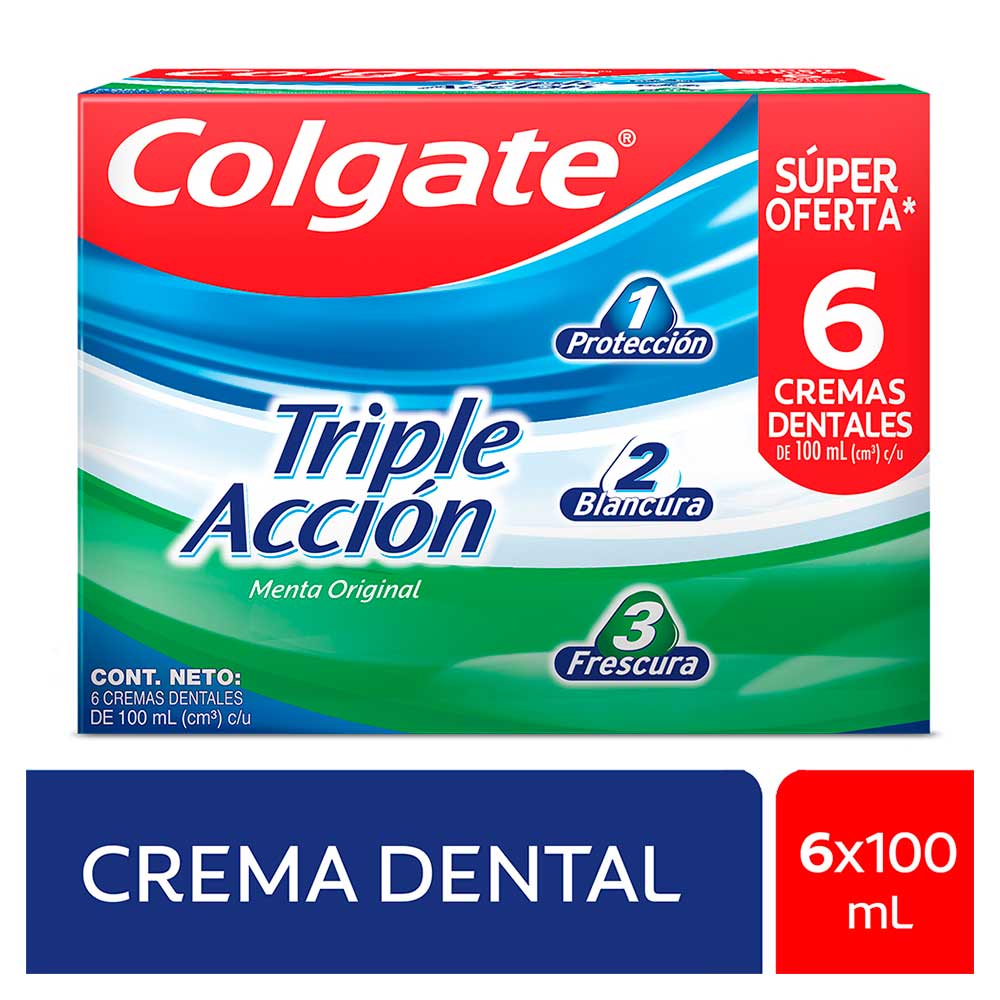 Crema Dental Colgate Triple Acción x6und x100ml c-u