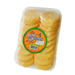 Arepas De Maíz Peto Exquisitas Queso Bandeja x20und x450g
