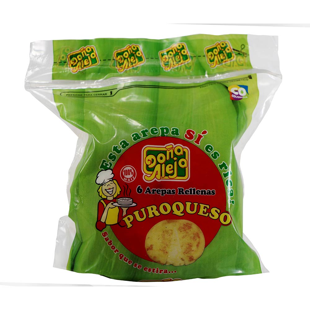 Arepas rellenas Doña Aleja puro queso x5und x600g