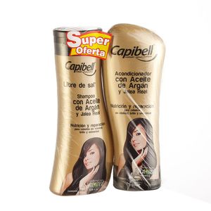 Shampoo argan x 470ml + balsamo Capibell x 470ml