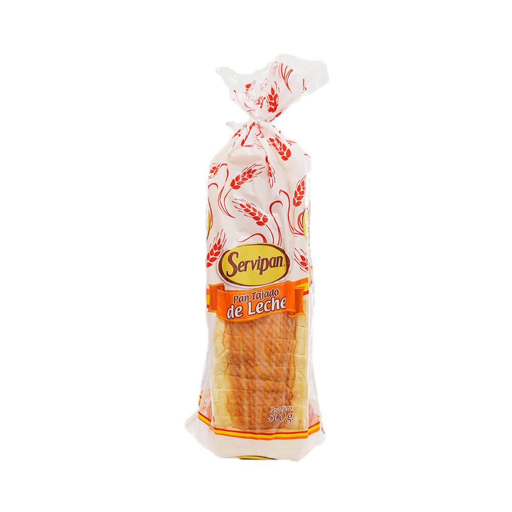 Pan tajado de leche Servipan x 550g