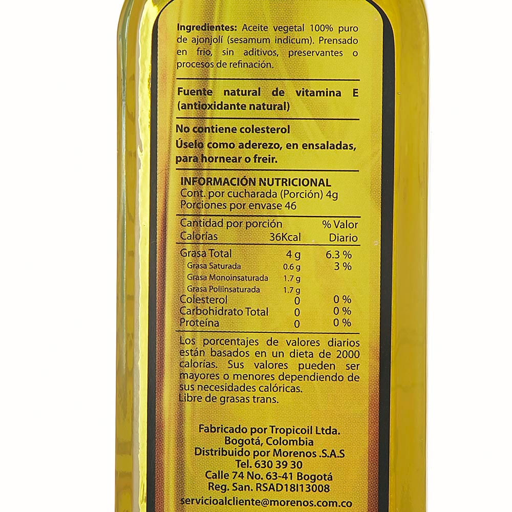 Aceite Bizancio ajonjolí x200ml
