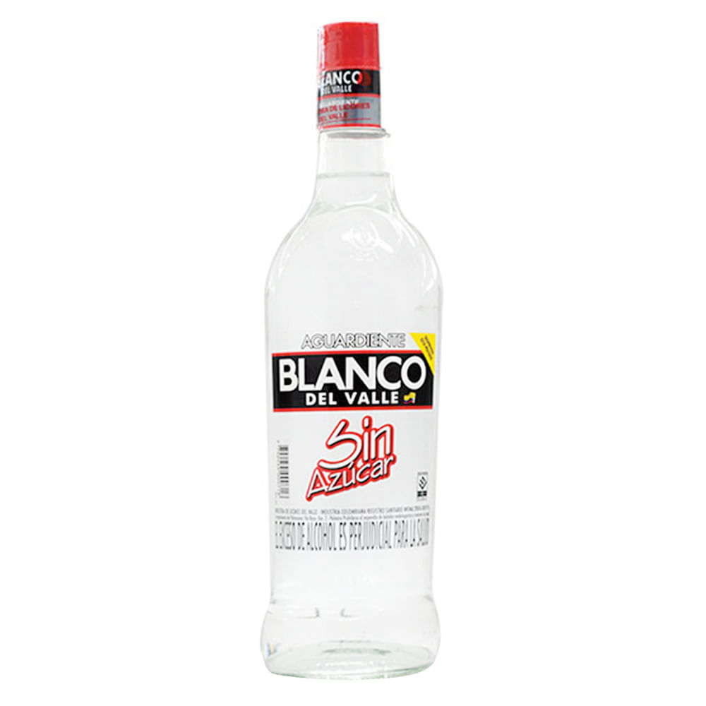 Aguardiente Blanco del valle sin azúcar x 750 ml