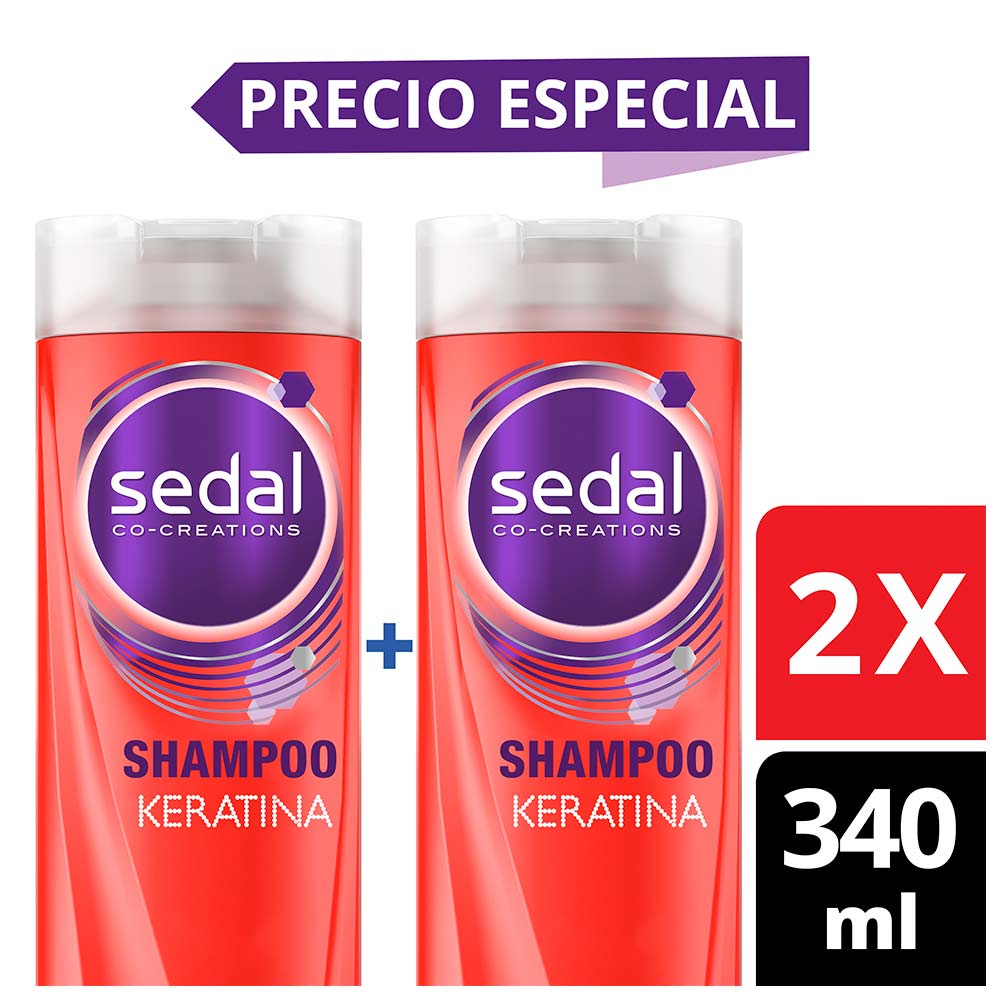 Shampoo sedal keratina x 2 und x 340 ml c-u
