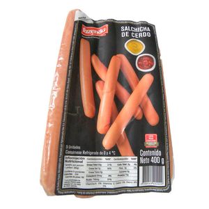 Salchicha de cerdo La Fazenda premium x5und x400g