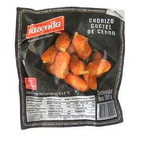 Chorizo de cerdo La Fazenda coctel x20und x300g