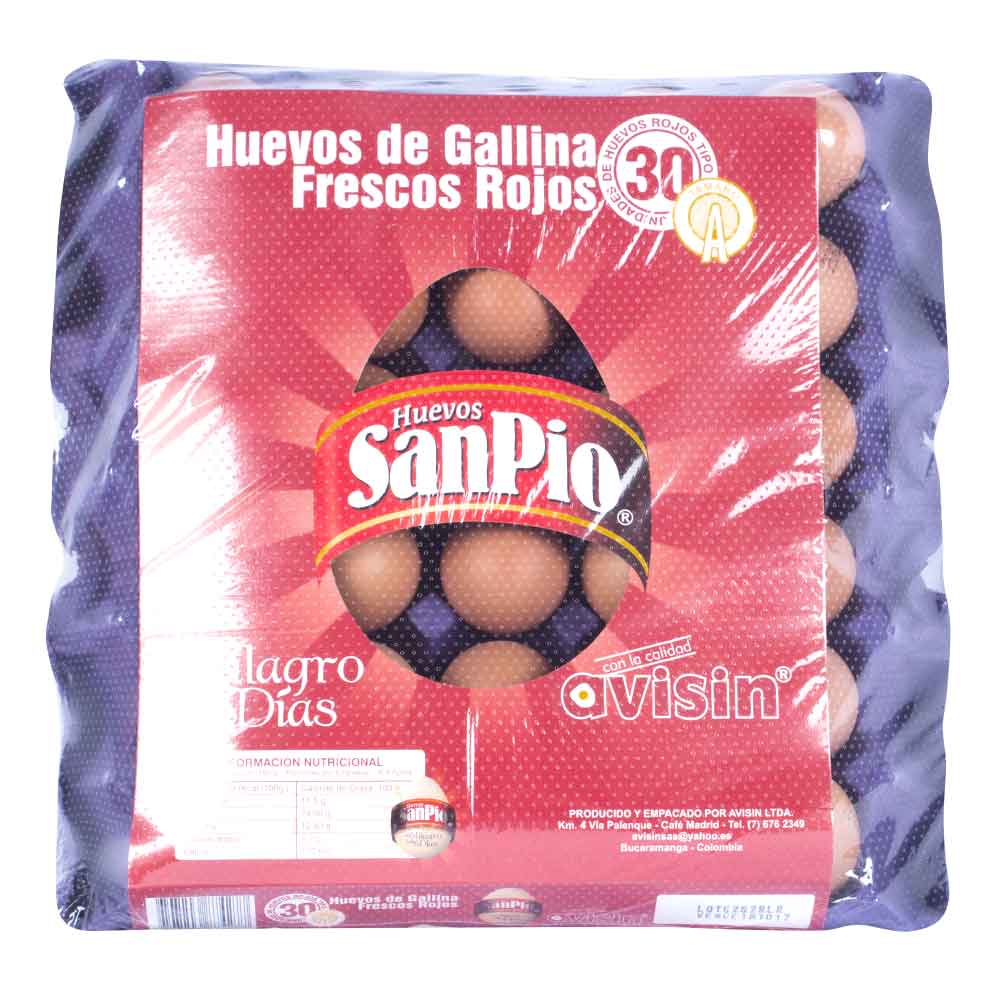 Imagen de Huevos A rojos San Pio x30und