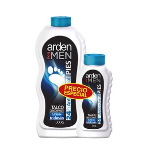 Talco pies Arden for men x 300 g + talco x 85 g precio especial