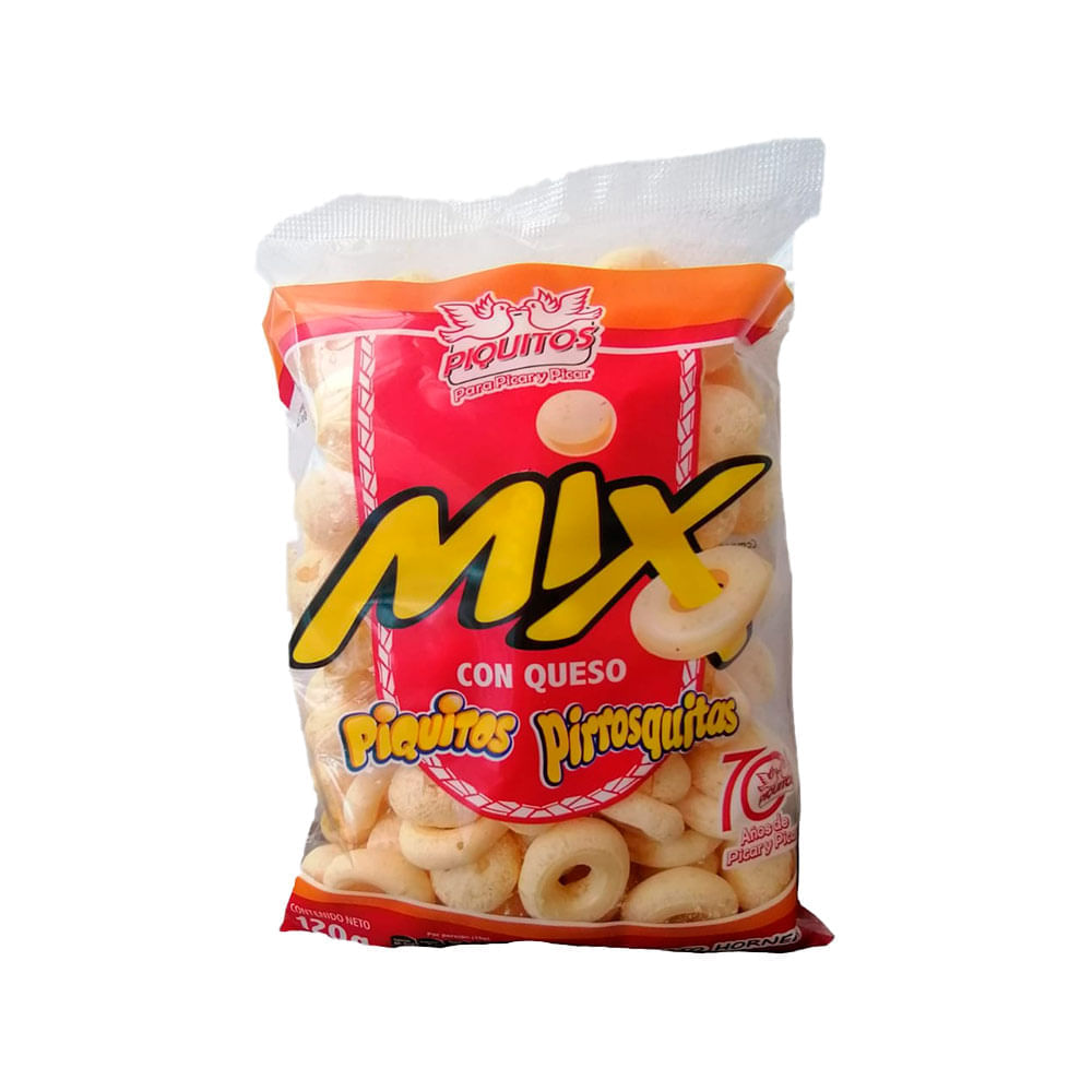 Pasabocas Piquitos pirrosquitas mix queso x120 g