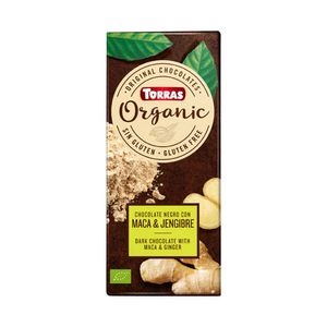 Chocolate Torras Orgánico Negro Maca Jengibre Sin Gluten x 100g