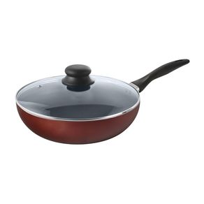 Sartén Wok Ilko Redblue Antiadherente Con Tapa 28Cm