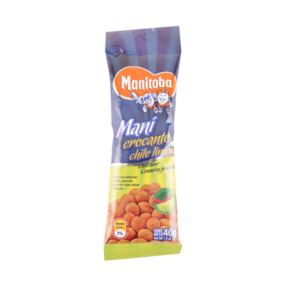 Maní Manitoba crocante chile limón x 40g