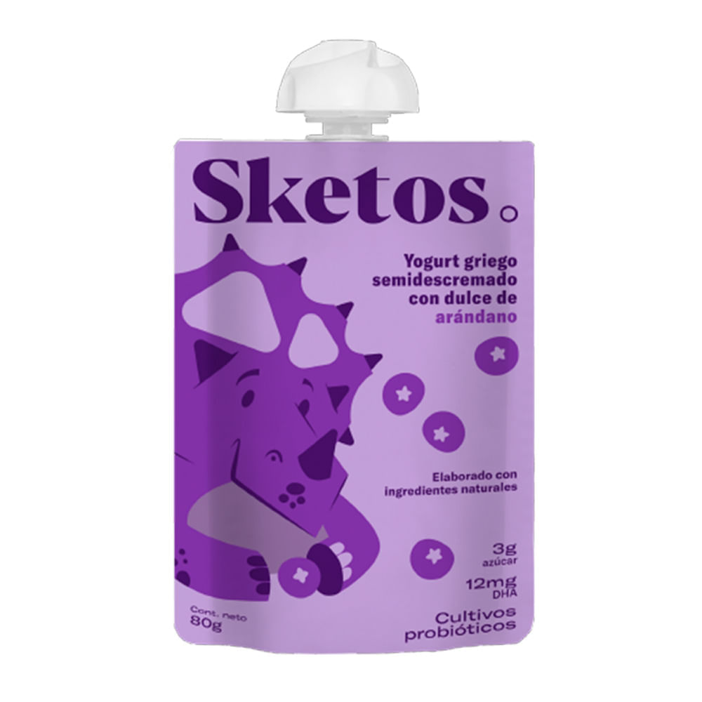 Yogurt griego Sketos Kids arándanos x80g