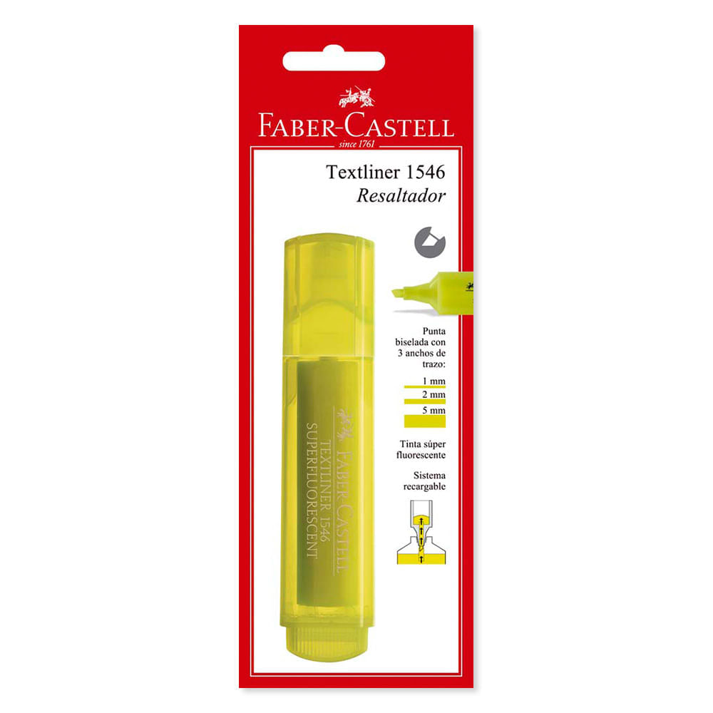Resaltador  Faber Castell superfluor amarillo x1und