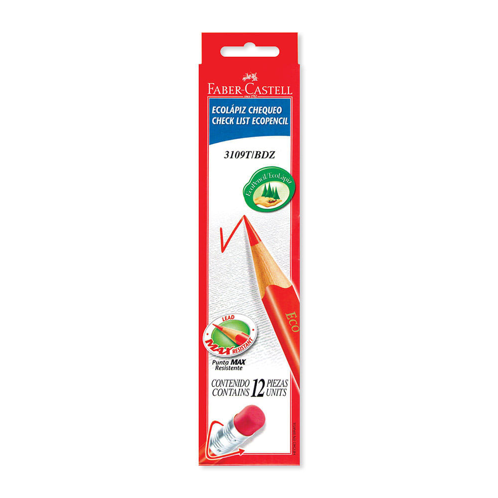 Lapiz chequeo triangular Faber Castell x12und