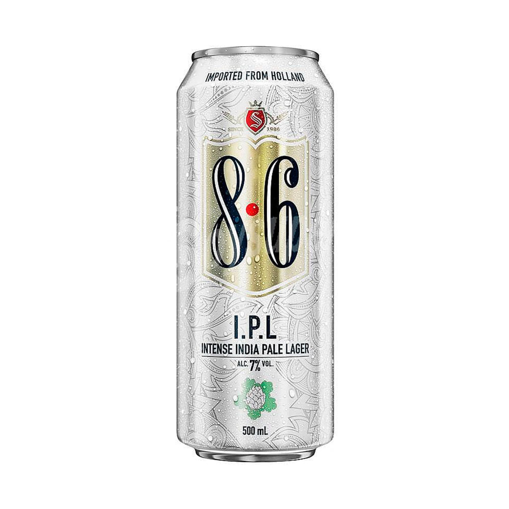 Cerveza 8.6 intense india pale lager lata x500ml