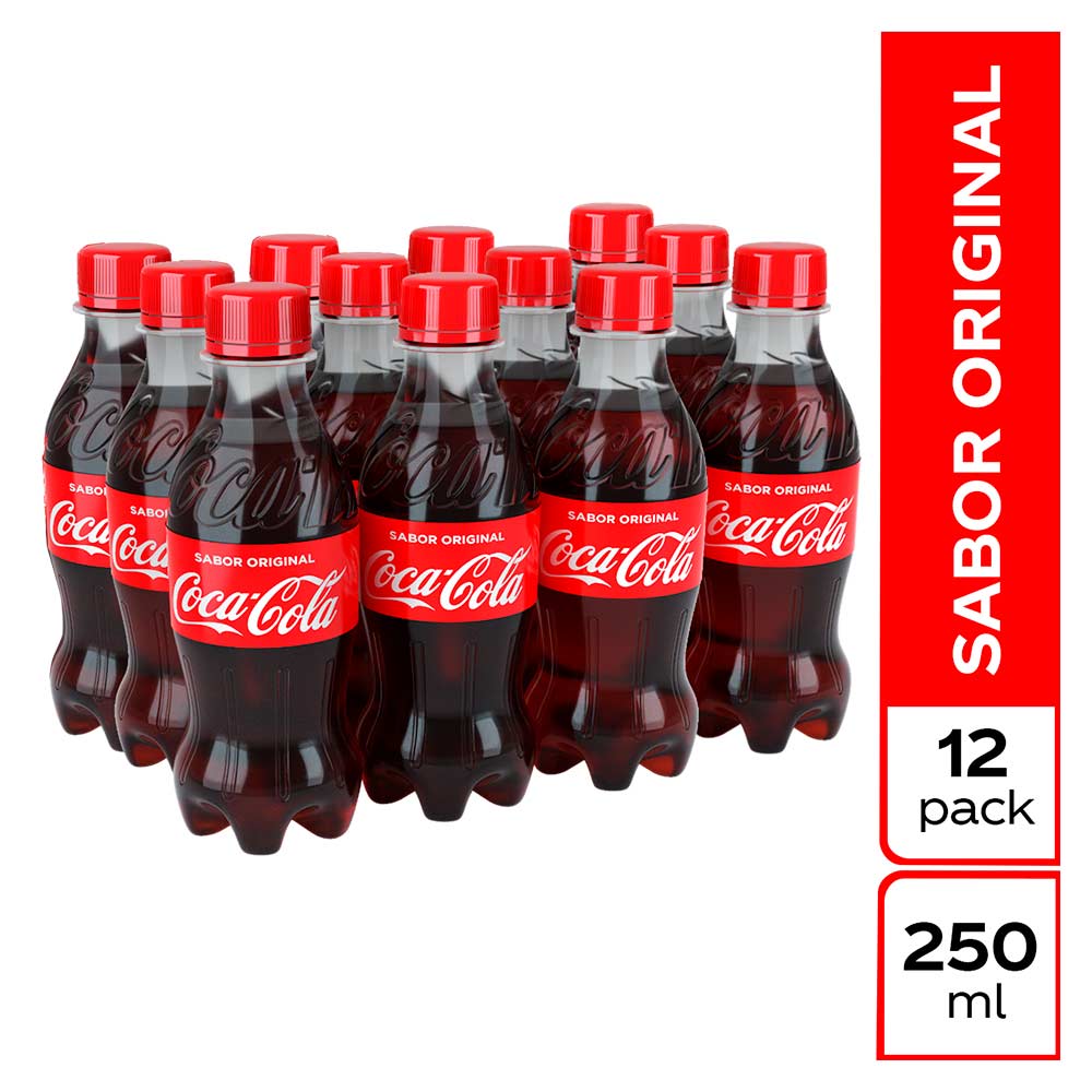 Gaseosa Coca Cola original x12und x250ml c-u