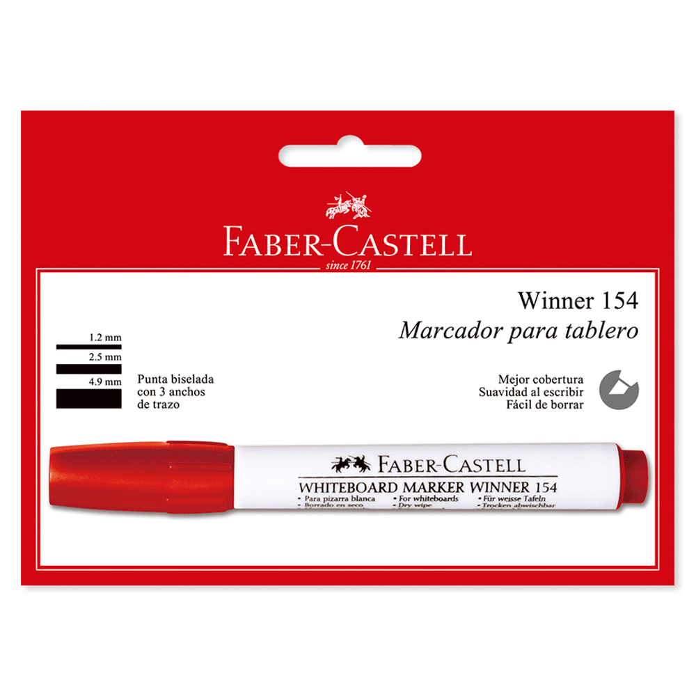 Marcador borrable rojo