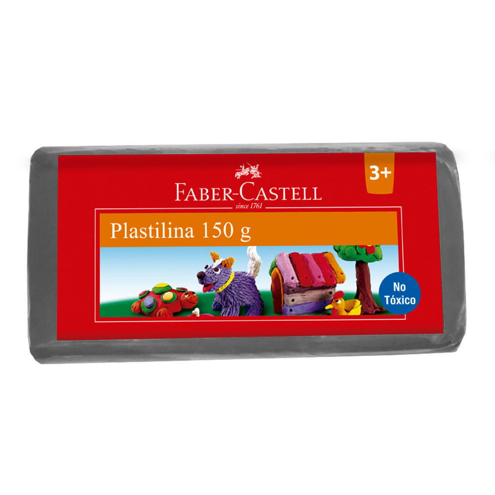 Plastilina pl-150 gris 150gr