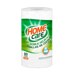Toalla home care doble hoja x1rollo x80 hojas
