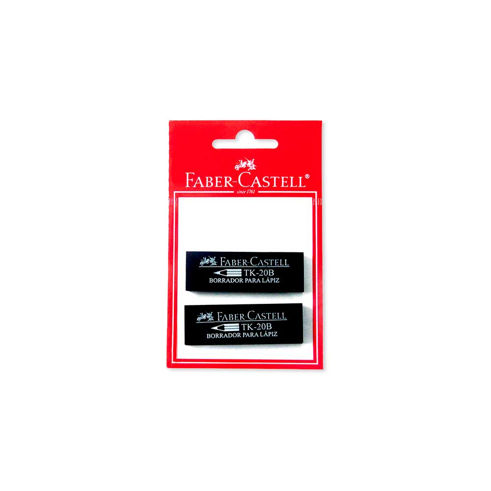 Borrador negro Faber Castell x2und