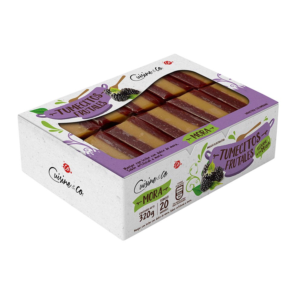 Tumecitos Cuisine&Co manjar blanco mora 20 unidades x320g
