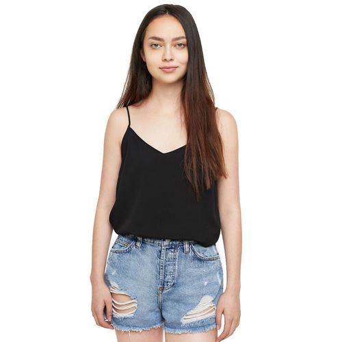 Blusa Tiras, Unicolor. Talla L Blanco