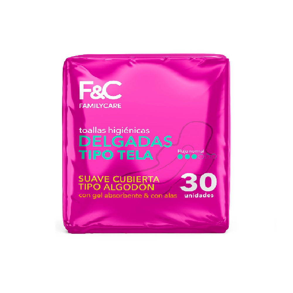 Toallas Family Care delgadas cubierta tela x30 und