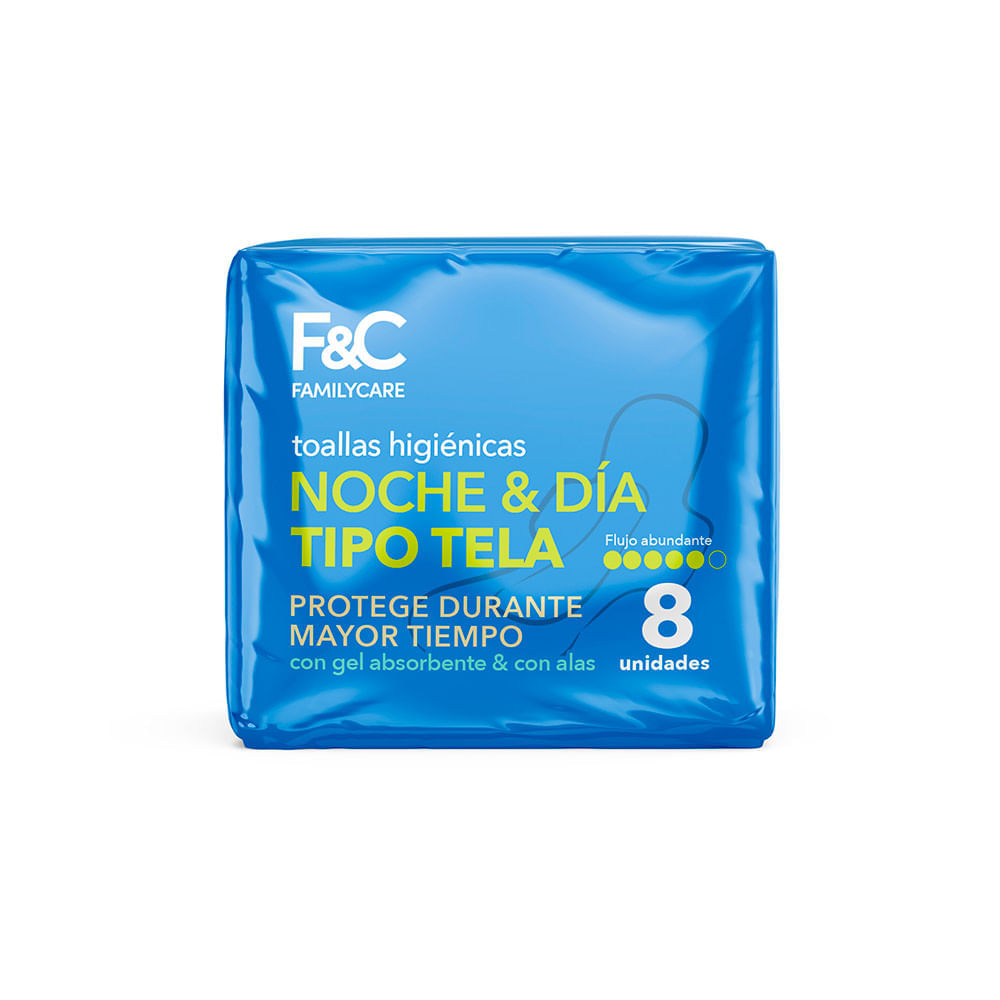 Toallas Family Care día noche cubierta de tela x8und.