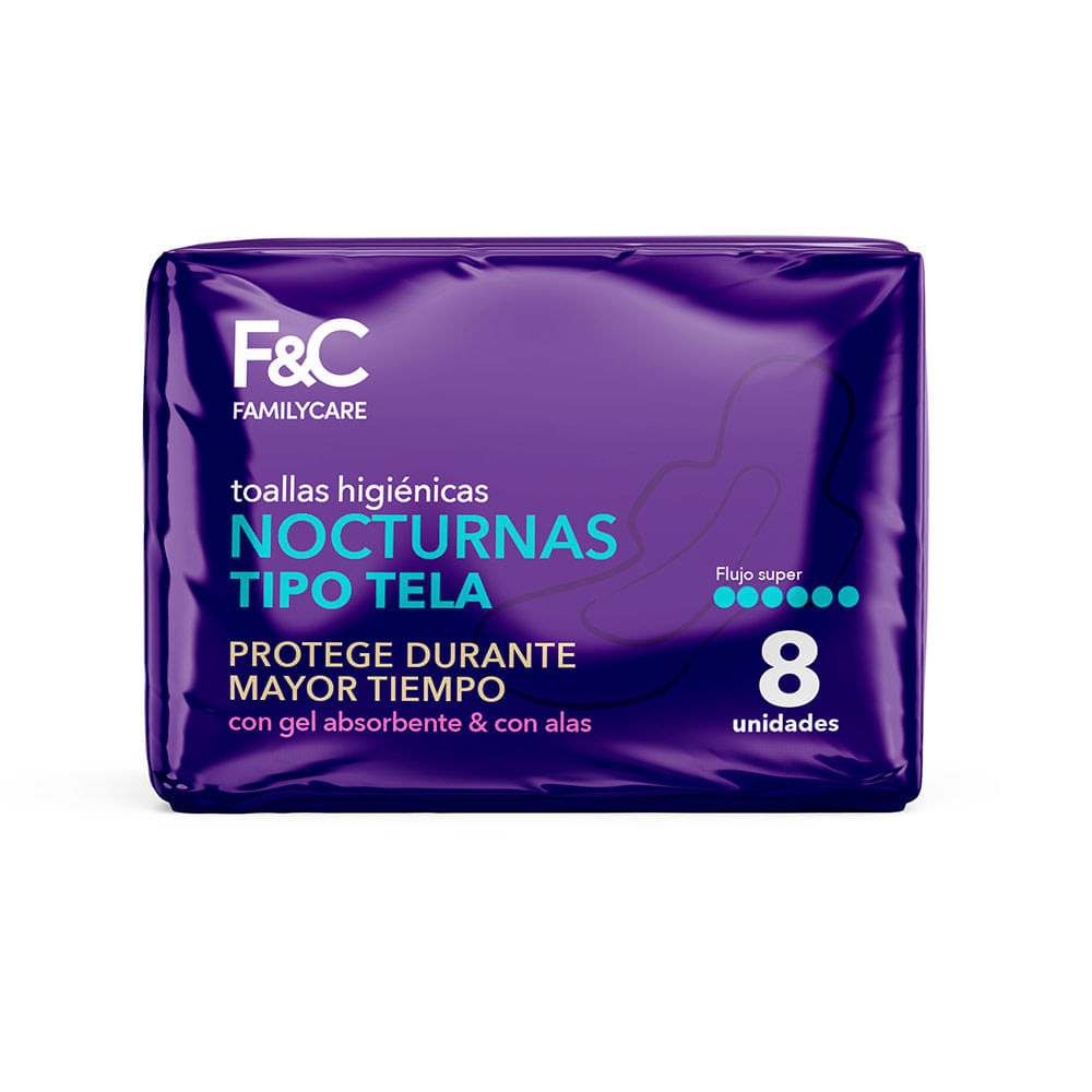 Toallas Family Care nocturnas cubierta de tela x8und.