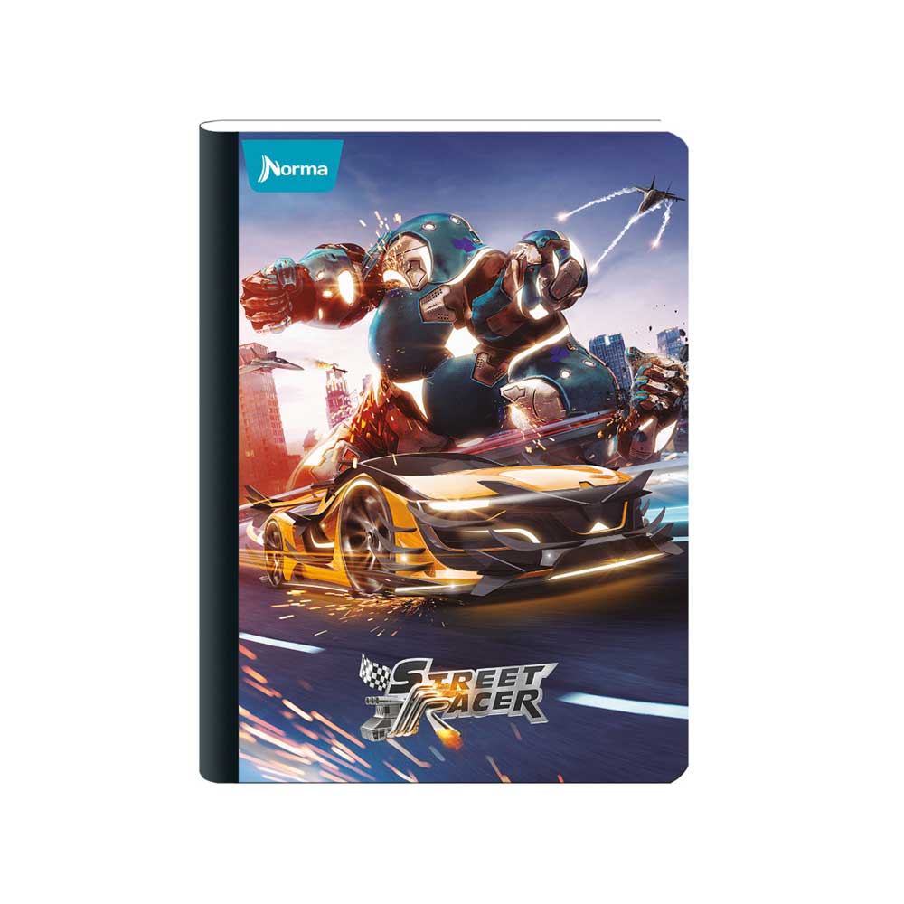Cuaderno Street Racer Cosido Cuadriculado 100 Hojas Norma Surtido